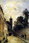 Johan Barthold Jongkind Famous Paintings - Rue De L'Abbe-De-L'Epee And The Church Of Saint James